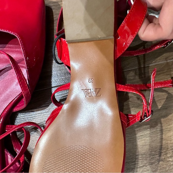 Worn Once - Zara Red Ballet Flats - Picture 4 of 4